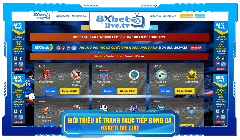 Giới thiệu về trang trực tiếp bóng đá 8xbetlive live